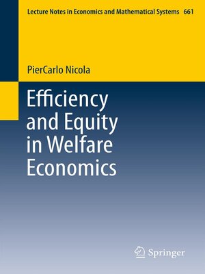 cover image of Efficiency and Equity in Welfare Economics
